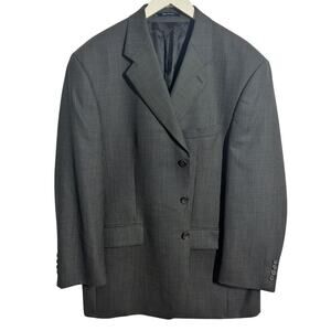 Ralph Lauren Sport Blazer Mens Gray 46R 3 Button Front Suit Jacket Pure New Wool